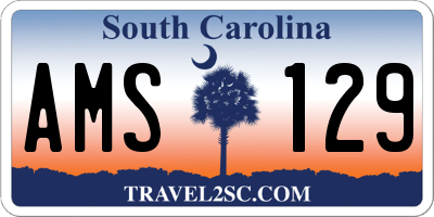 SC license plate AMS129