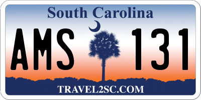 SC license plate AMS131
