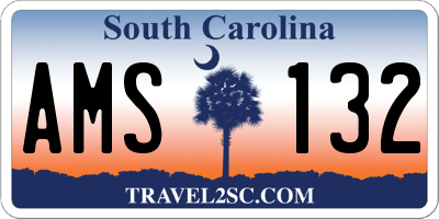 SC license plate AMS132