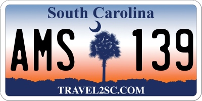 SC license plate AMS139