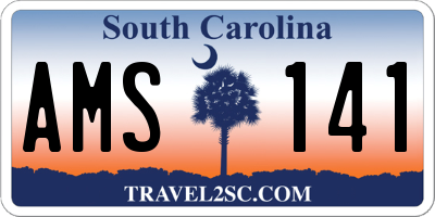SC license plate AMS141