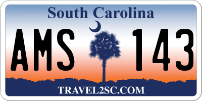 SC license plate AMS143