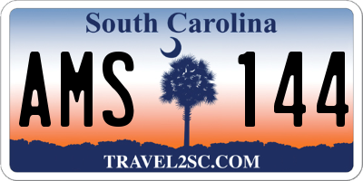 SC license plate AMS144