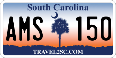SC license plate AMS150