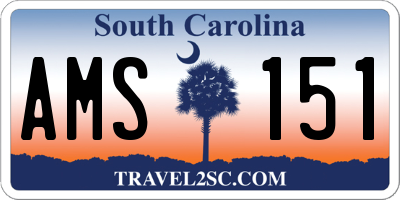 SC license plate AMS151