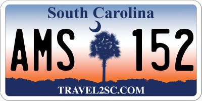 SC license plate AMS152