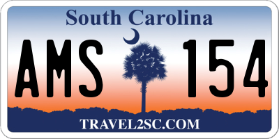 SC license plate AMS154