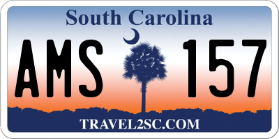 SC license plate AMS157