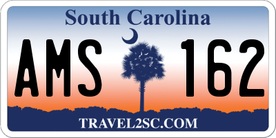 SC license plate AMS162