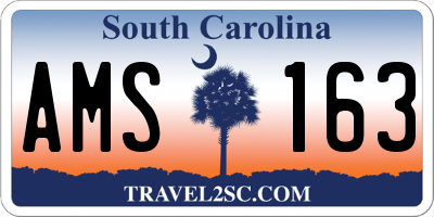 SC license plate AMS163