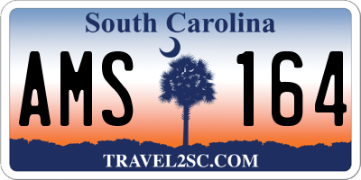 SC license plate AMS164