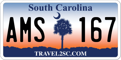 SC license plate AMS167