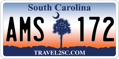 SC license plate AMS172