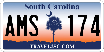 SC license plate AMS174
