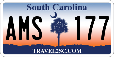 SC license plate AMS177