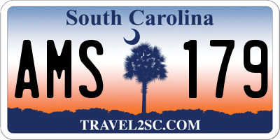 SC license plate AMS179