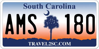 SC license plate AMS180