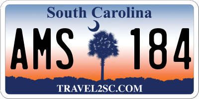SC license plate AMS184