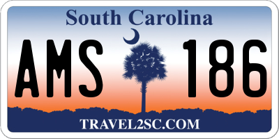 SC license plate AMS186