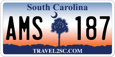 SC license plate AMS187
