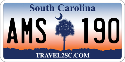SC license plate AMS190
