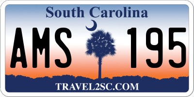 SC license plate AMS195