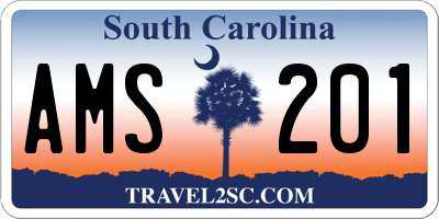 SC license plate AMS201