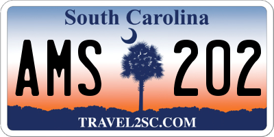 SC license plate AMS202
