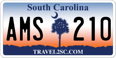 SC license plate AMS210