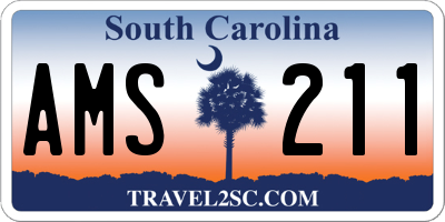 SC license plate AMS211