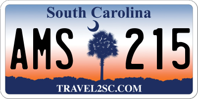 SC license plate AMS215