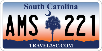 SC license plate AMS221