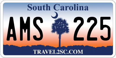 SC license plate AMS225