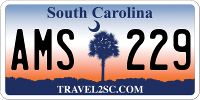 SC license plate AMS229