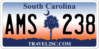 SC license plate AMS238