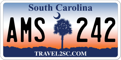 SC license plate AMS242