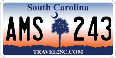 SC license plate AMS243