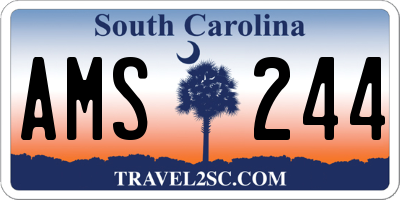 SC license plate AMS244