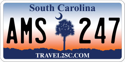 SC license plate AMS247