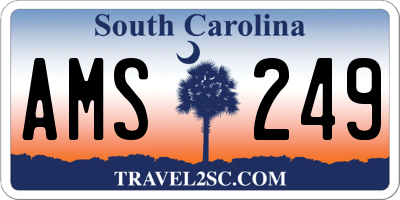SC license plate AMS249