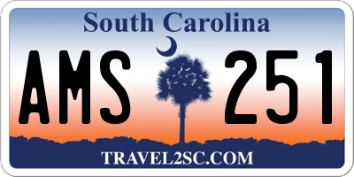 SC license plate AMS251