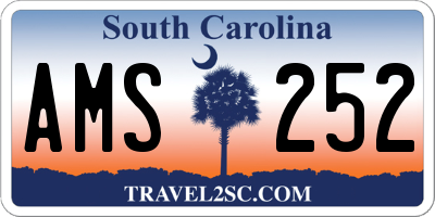 SC license plate AMS252