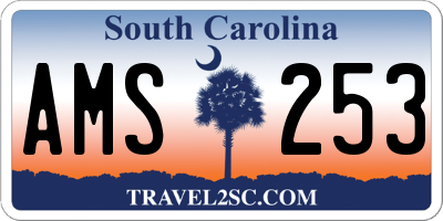 SC license plate AMS253