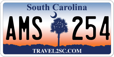 SC license plate AMS254