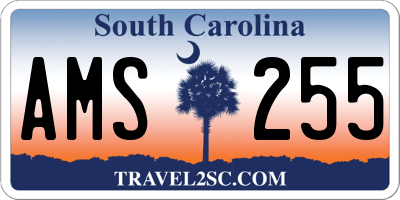 SC license plate AMS255