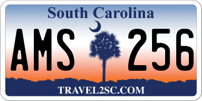 SC license plate AMS256