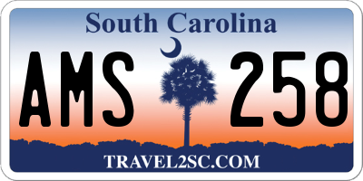 SC license plate AMS258
