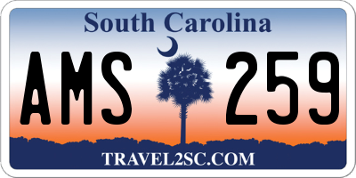 SC license plate AMS259