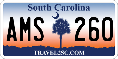 SC license plate AMS260