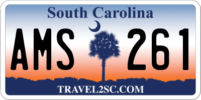 SC license plate AMS261